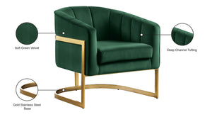 Carter Velvet Accent Chair - Furniture Depot