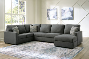 Edenfield Charcoal Right Arm Facing Corner Chaise 3 Pc Sectional