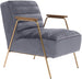 Woodford Velvet Accent Chair - Furniture Depot