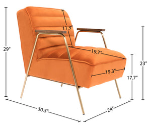 Woodford Velvet Accent Chair - Furniture Depot