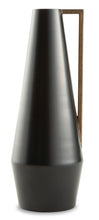 Load image into Gallery viewer, Pouderbell Black / Gold Finish Vase