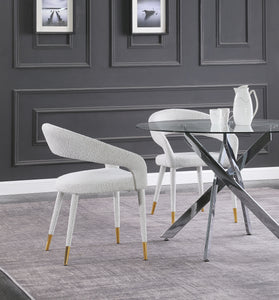 Destiny Cream Boucle Fabric Dining Chair - Furniture Depot (7679002018040)