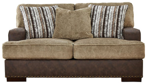 Alesbury Chocolate 4 Pc. Sofa, Loveseat, Chair And A Half, Ottoman
