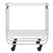 Sumi 2-Tier Bar Cart in White/Chrome - Furniture Depot