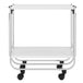 Sumi 2-Tier Bar Cart in White/Chrome - Furniture Depot