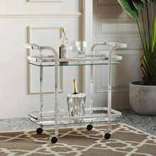 Load image into Gallery viewer, Zedd 2-Tier Bar Cart in Chrome - Furniture Depot