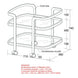 Zedd 2-Tier Bar Cart in Chrome - Furniture Depot