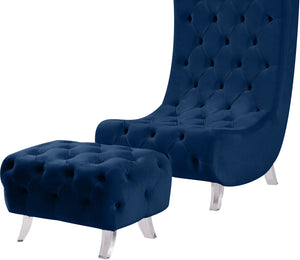 Crescent Velvet Accent Chair - Furniture Depot