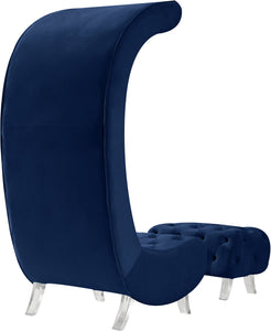 Crescent Velvet Accent Chair - Furniture Depot