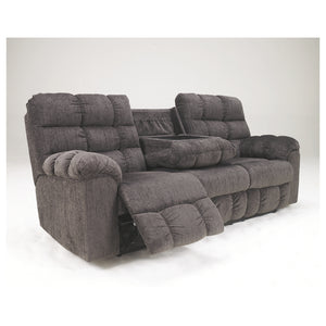 Acieona REC Sofa w/Drop Down Table & DBL Rec Loveseat w/Console & Corner Wedge - Furniture Depot