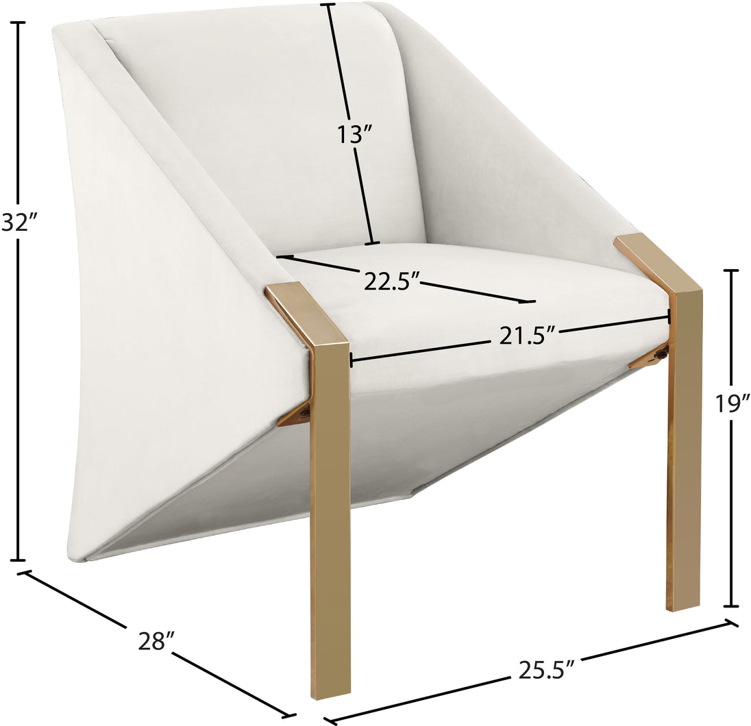 Rivet Velvet Accent Chair - Furniture Depot