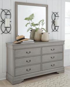Kordasky Dark Gray 4 Pc. Dresser, Mirror, Sleigh Bed