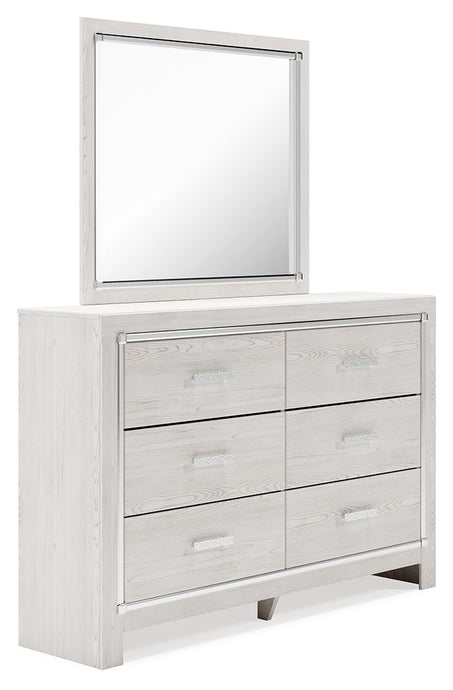 Altyra White Dresser & Mirror