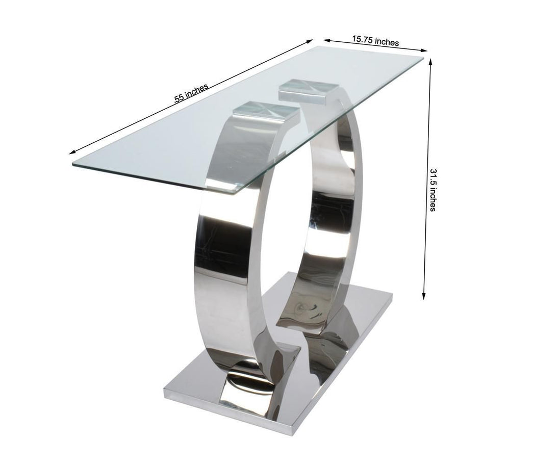 Logan Console Table - Silver - Furniture Depot (7592550662392)