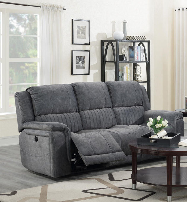 Washington Power Recliner Collection - Grey Fabric - Furniture Depot