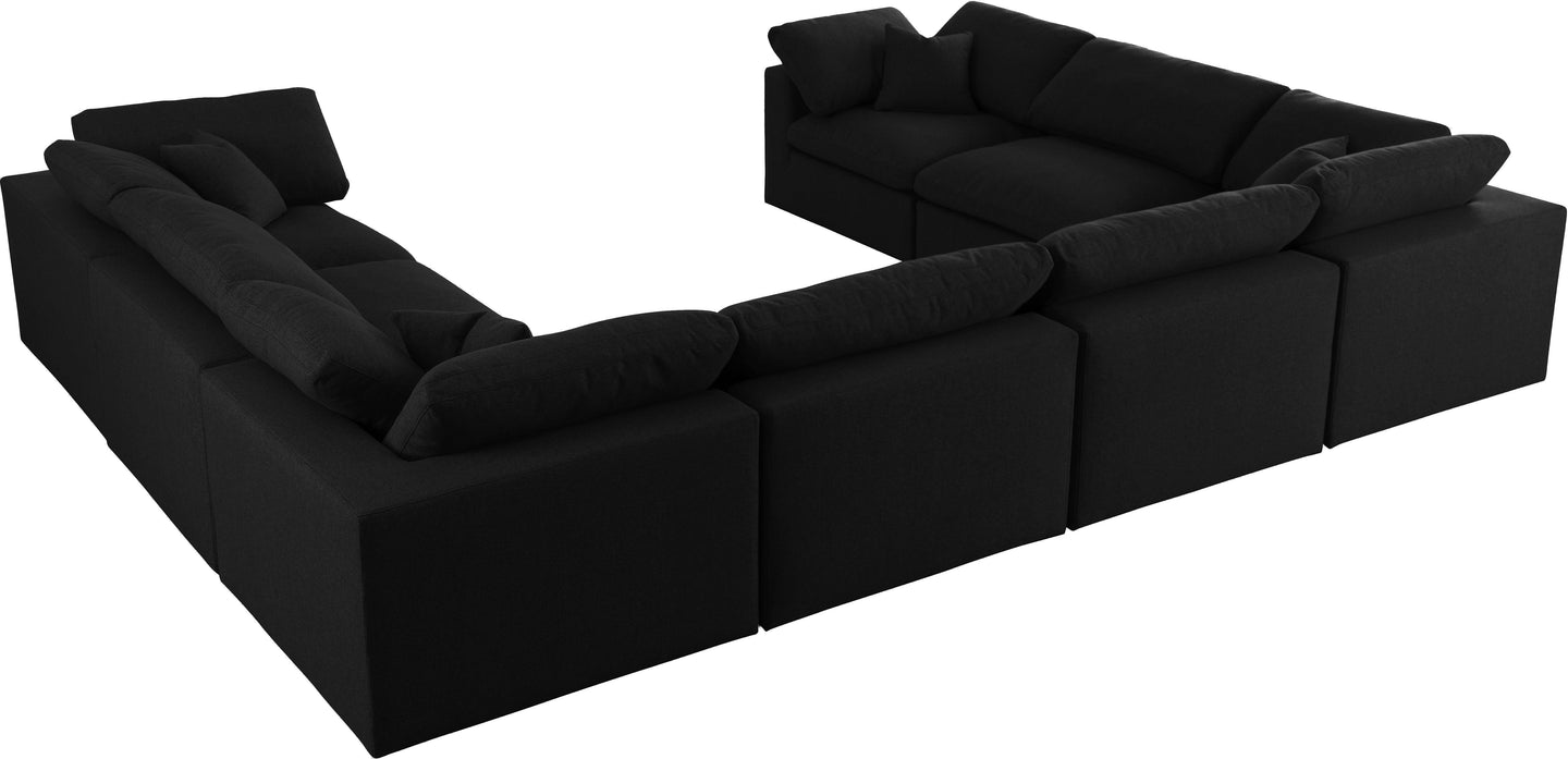 Serene Linen Fabric Deluxe Cloud Modular Sectional - Furniture Depot