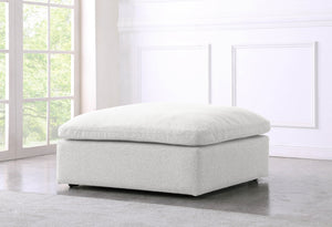 Serene Linen Fabric Deluxe Cloud Ottoman - Furniture Depot