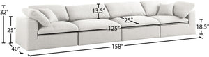 Serene Linen Fabric Deluxe Cloud Modular Sofa - Furniture Depot