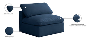 Plush Velvet Standard Cloud Modular Armless Chair - Furniture Depot (7679003689208)