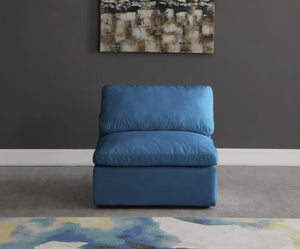 Plush Velvet Standard Cloud Modular Armless Chair - Furniture Depot (7679003689208)
