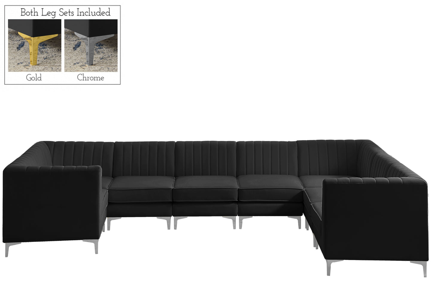 Alina Velvet Modular Sectional - Furniture Depot