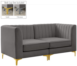 Alina Velvet Modular Sofa - Furniture Depot