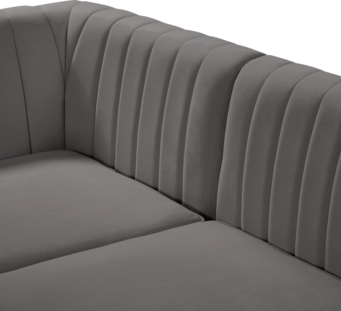 Alina Velvet Modular Sectional - Furniture Depot