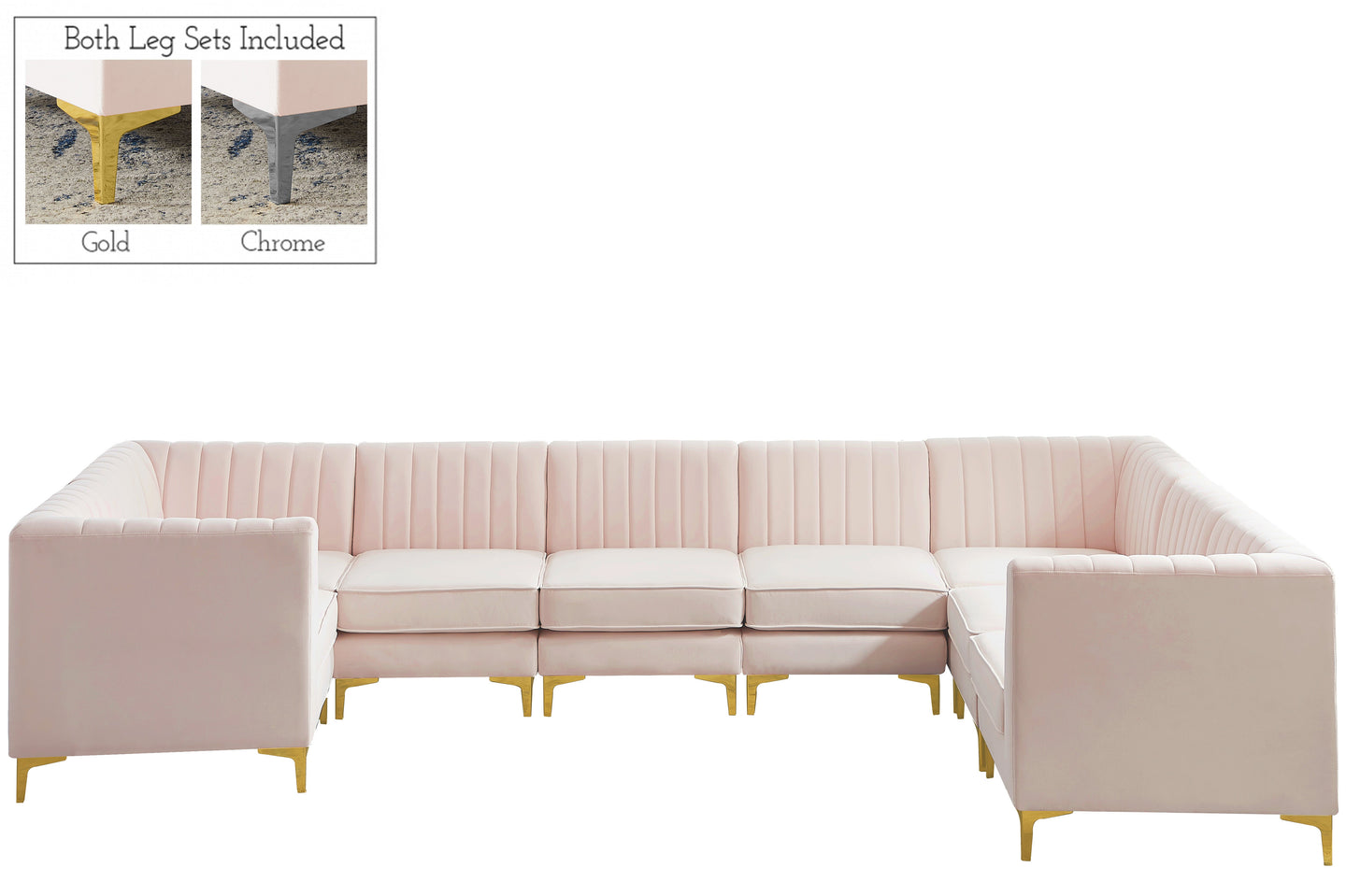 Alina Velvet Modular Sectional - Furniture Depot