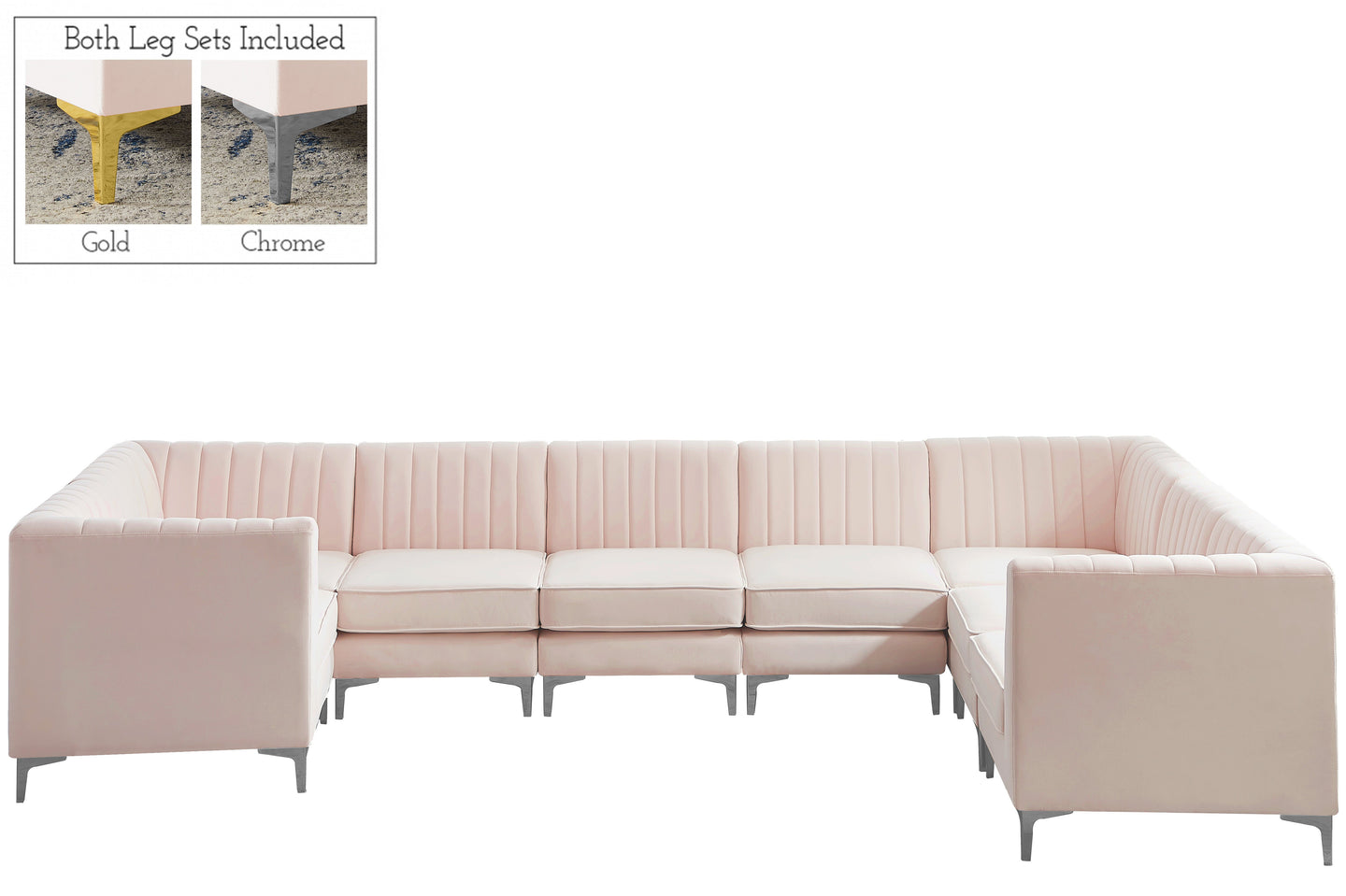 Alina Velvet Modular Sectional - Furniture Depot