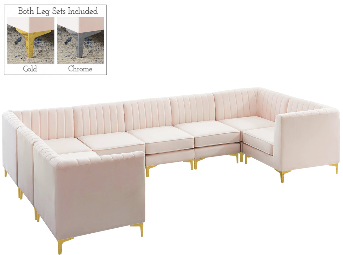 Alina Velvet Modular Sectional - Furniture Depot