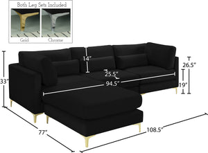 Julia Velvet Modular Sectional (4 Boxes) - Furniture Depot (7679004639480)