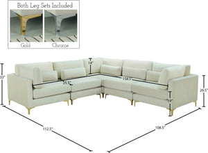 Julia Velvet Modular Sectional (5 Boxes) - Furniture Depot (7679004770552)