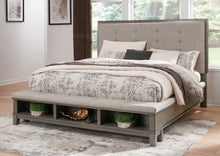 Load image into Gallery viewer, Hallanden Gray 5 Pc. Dresser, Mirror, Panel Bed With Storage - King