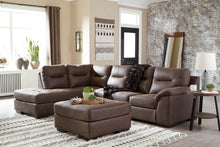 Load image into Gallery viewer, Maderla 2pc Sectional RAF Sofa with LAF Corner Chaise - Walnut - Furniture Depot (6674999247021)