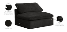 Load image into Gallery viewer, Cozy Black Velvet Armless Chair - Furniture Depot (7679008440568)