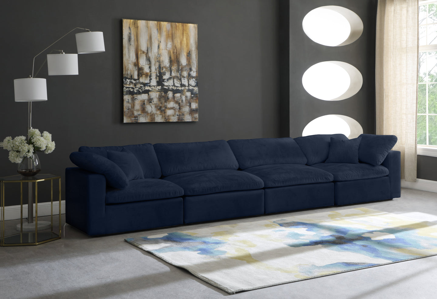 Cozy Velvet Cloud Modular Sofa - Furniture Depot (7679008702712)