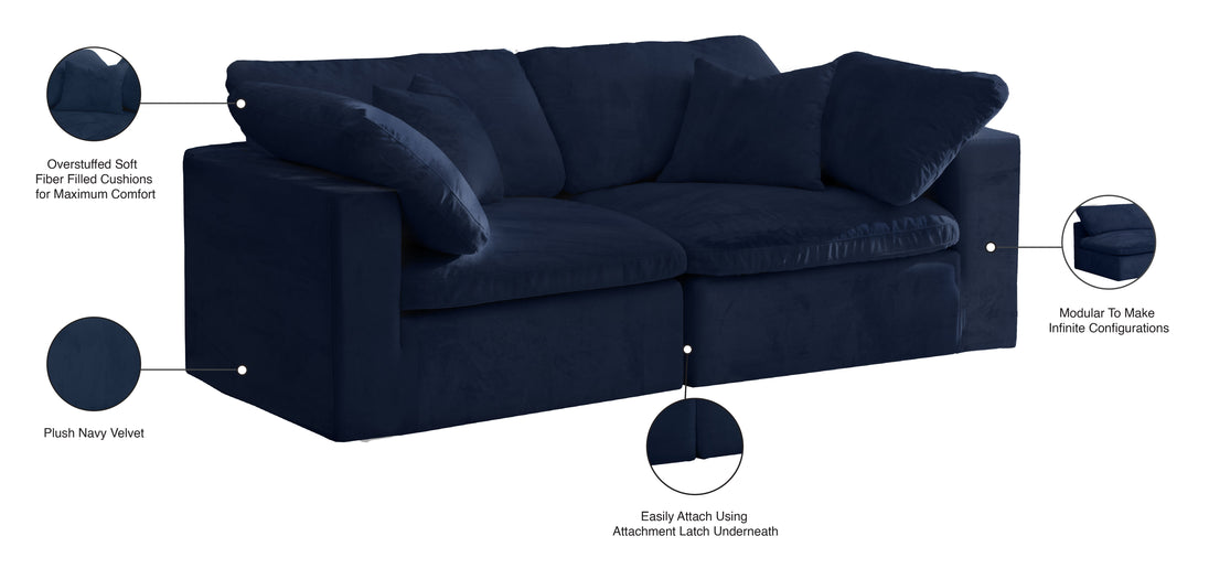 Cozy Velvet Cloud Modular Sofa - Furniture Depot