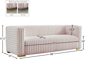 Ravish Velvet Sofa - Furniture Depot