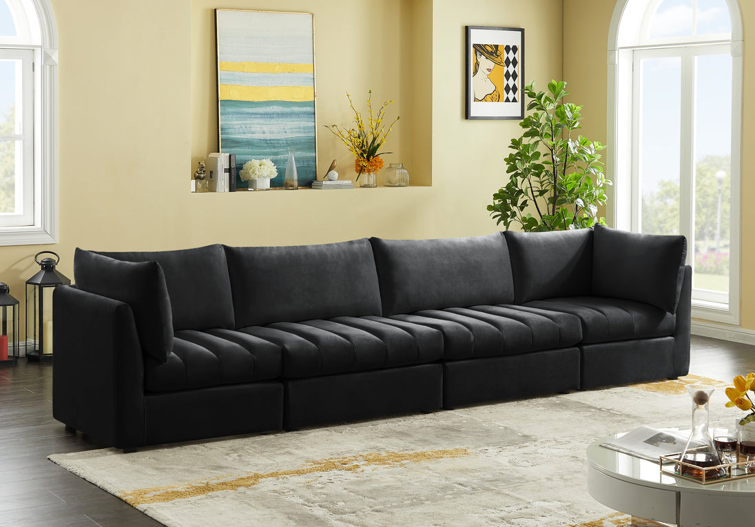 Jacob Velvet Modular Sofa - Furniture Depot