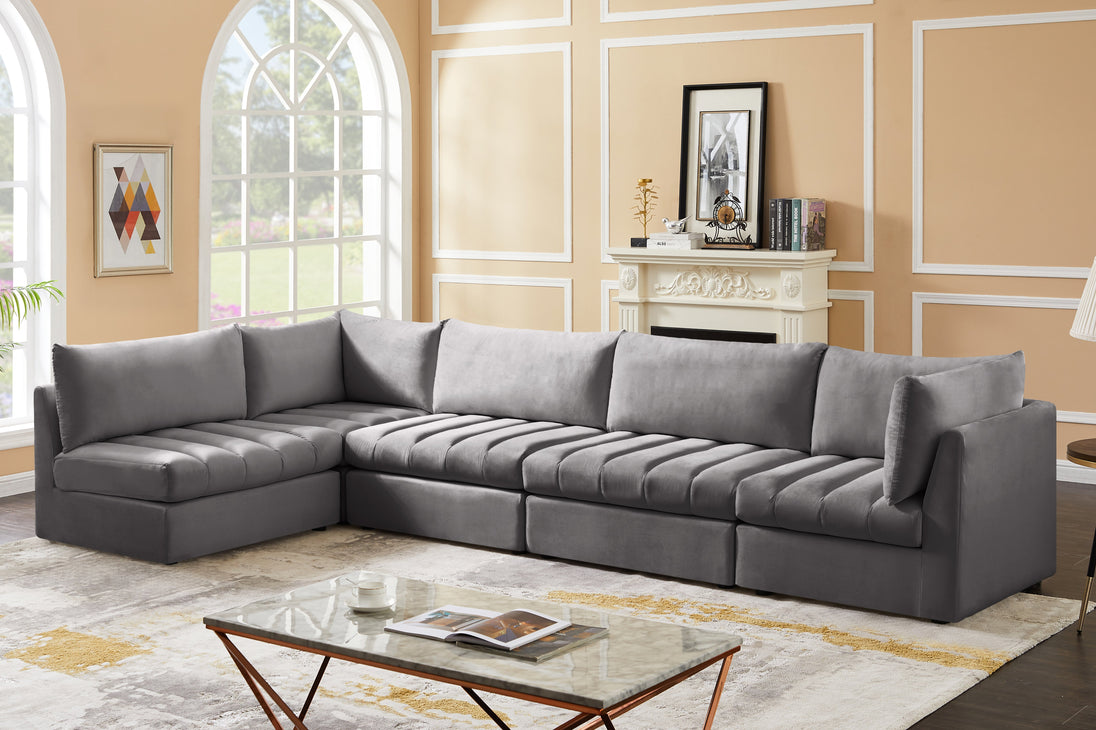 Jacob Velvet Modular Sectional - Furniture Depot