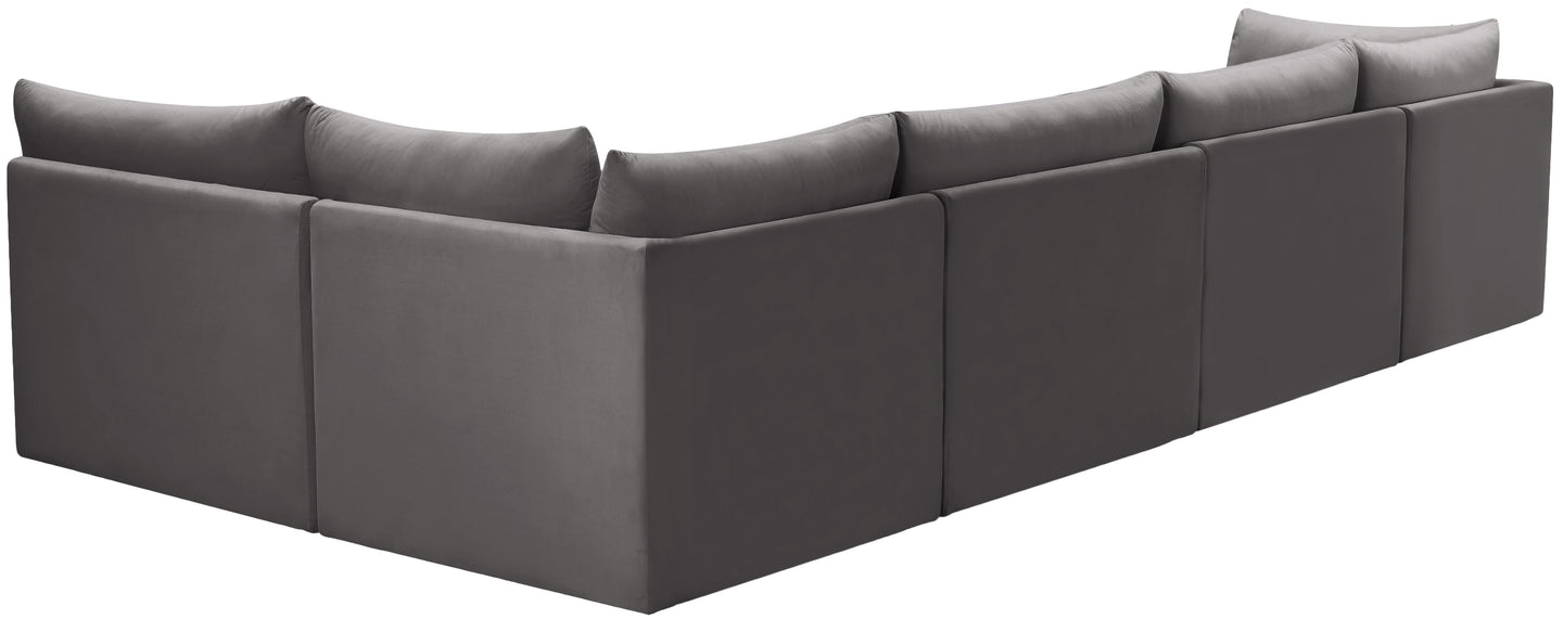 Jacob Velvet Modular Sectional - Furniture Depot