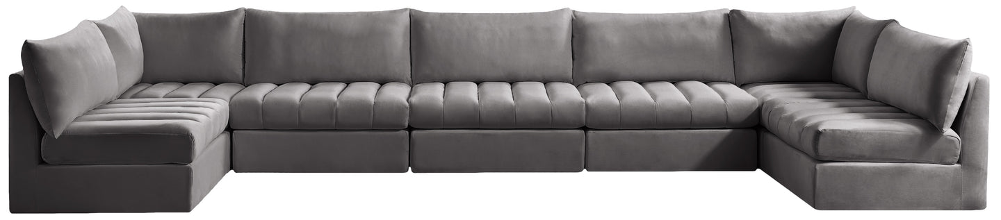 Jacob Velvet Modular Sectional - Furniture Depot