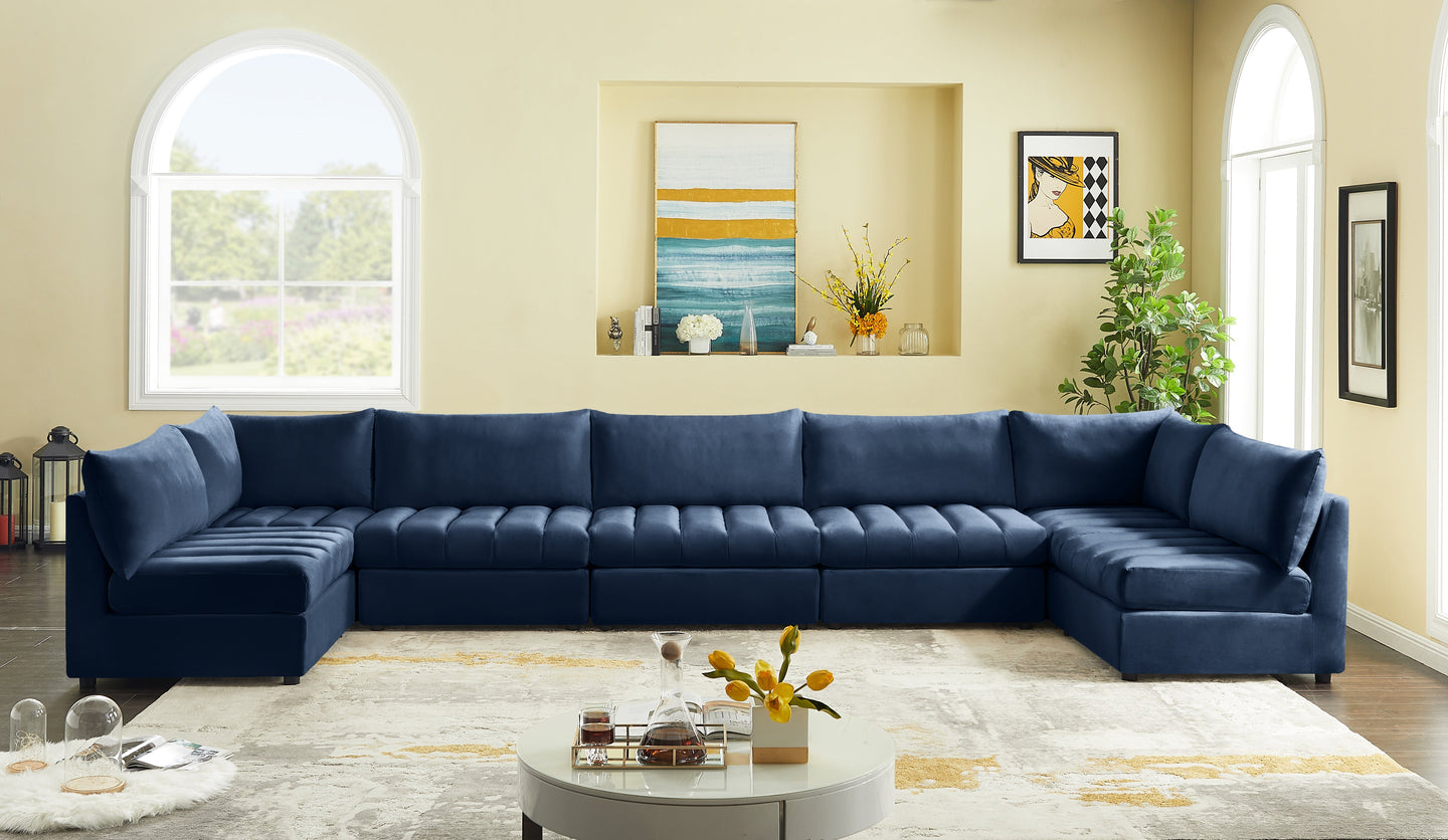 Jacob Velvet Modular Sectional - Furniture Depot