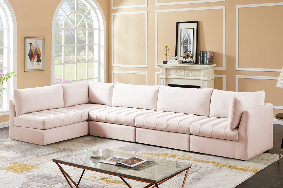 Jacob Velvet Modular Sectional - Furniture Depot