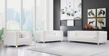 Load image into Gallery viewer, Michelle White Faux Leather Sofa - Furniture Depot (7679011258616)