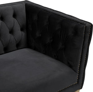 Michelle Black Velvet Chair - Furniture Depot