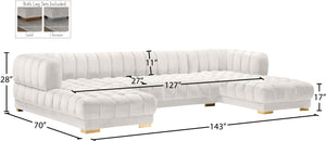 Gwen Velvet 3pc. Sectional (3 Boxes) - Sterling House Interiors (7679011389688)