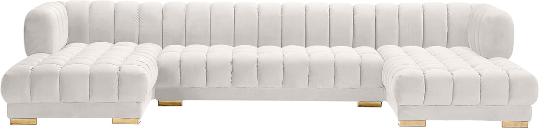 Gwen Velvet 3pc. Sectional (3 Boxes) - Sterling House Interiors (7679011389688)