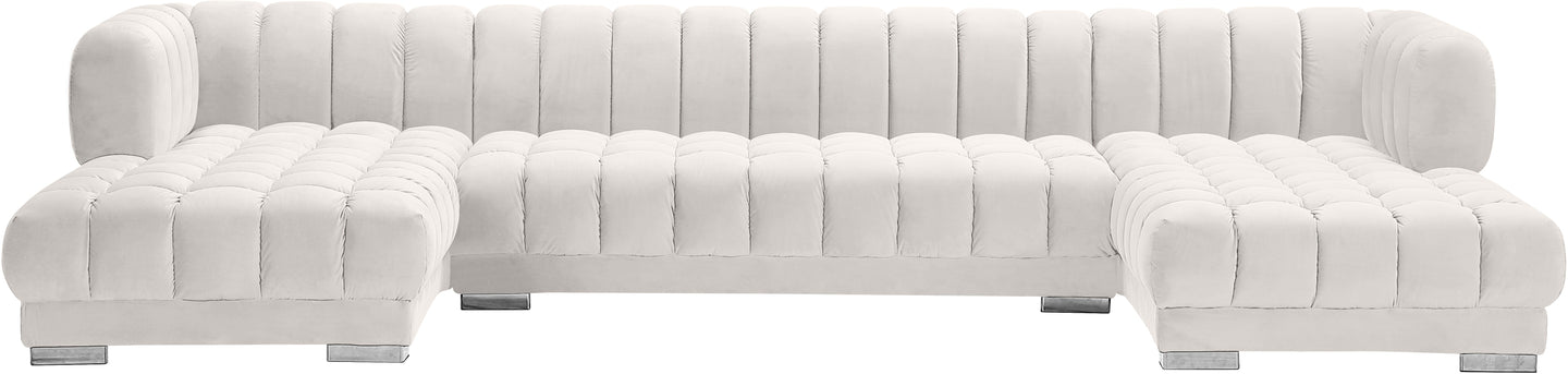 Gwen Velvet 3pc. Sectional (3 Boxes) - Sterling House Interiors (7679011389688)