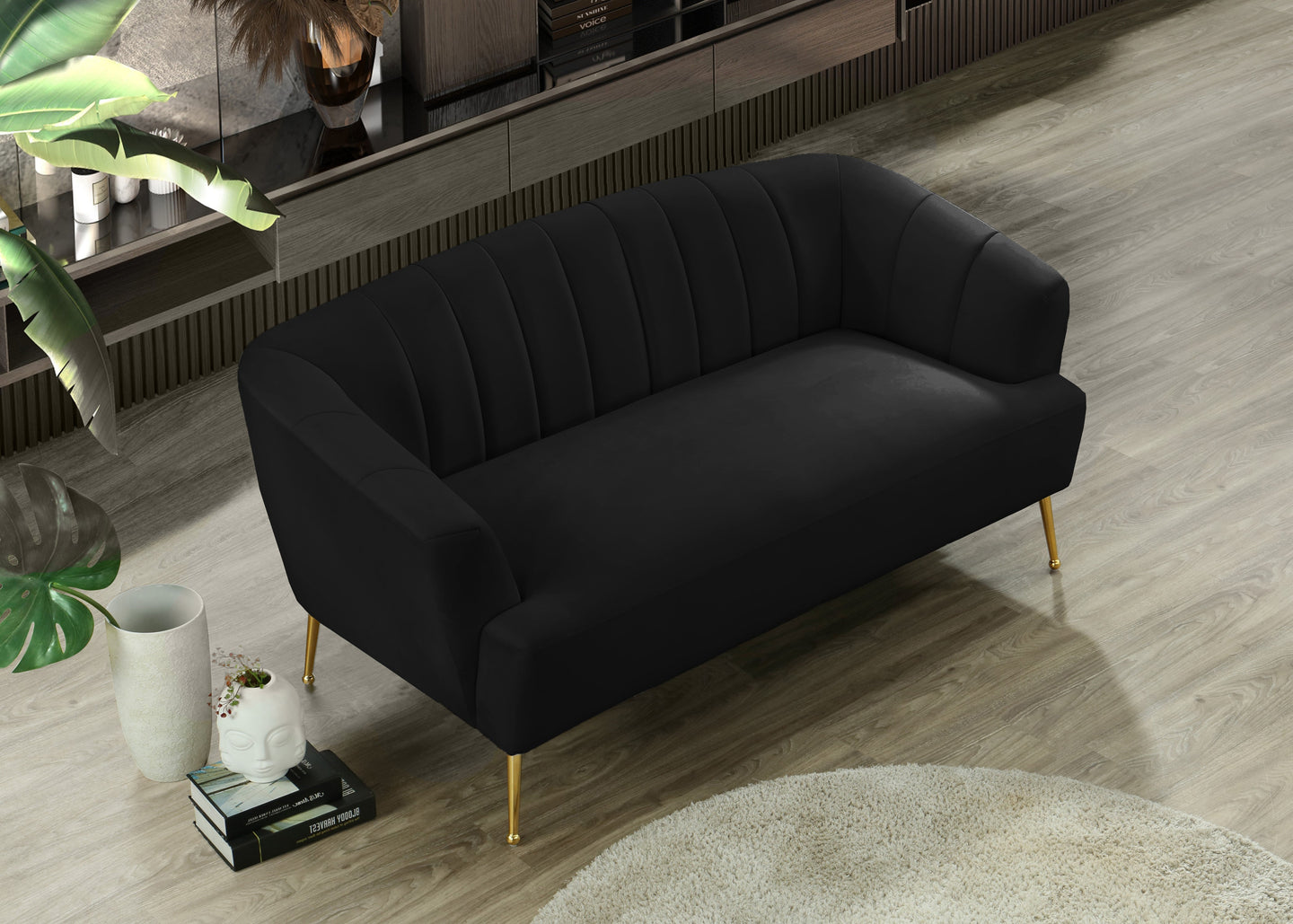 Tori Velvet Loveseat - Furniture Depot